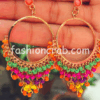 Golden Colorful Earring