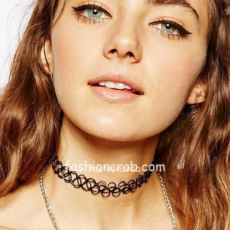 Black Retro Choker Necklace for Girls
