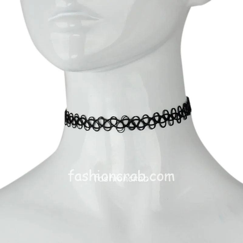 Black Retro Choker Necklace for Girls