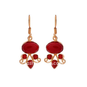 Designer Red Color Drop Earring for Girls