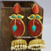 Red Color Long Designer Earring for Girls