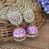 Bollywood Style Meenakari Purple Jhumka Earring