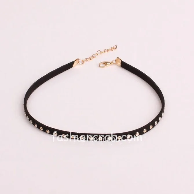 Black Velvet Indian Style Choker Necklaces Black Velvet Indian Style Choker Necklace