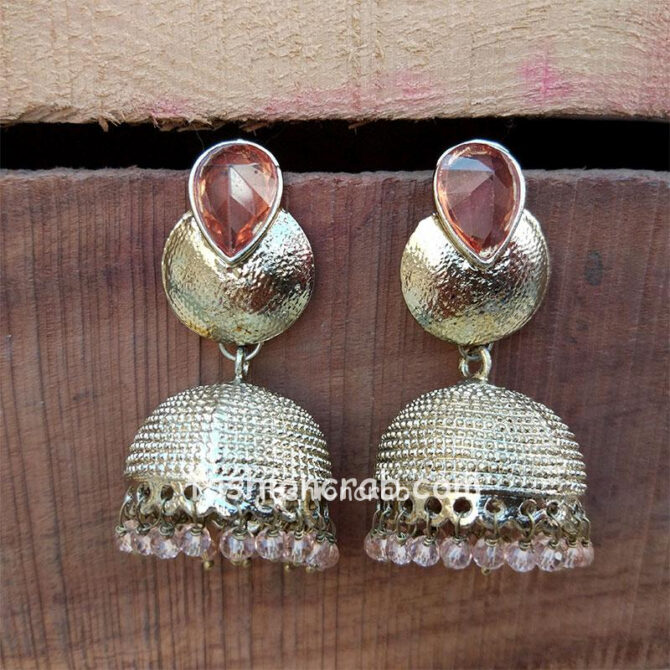 Golden Color Jhumka Earring-01 Golden Color Jhumka Earring