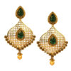 Green Crystal Reverse AD Drop Earring