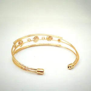 Golden Flower Pearl Bracelet