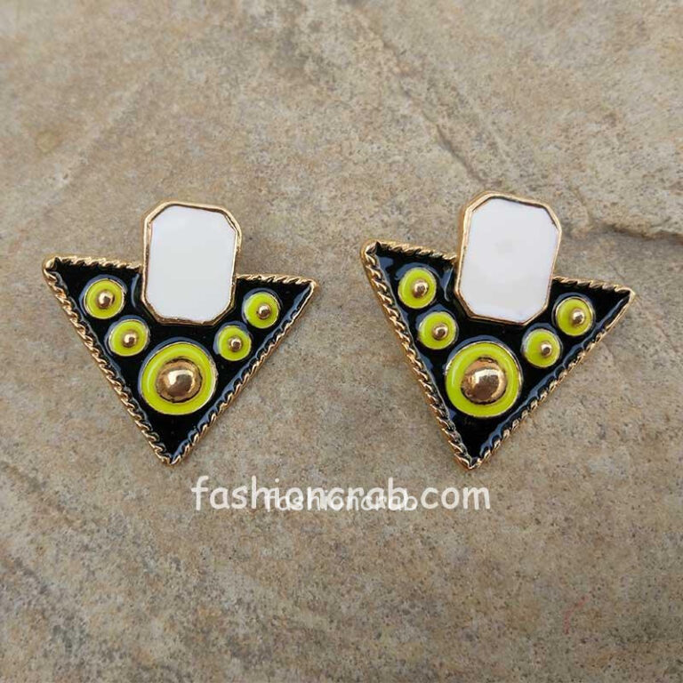 Multicolor-Black-White-Stud-Earring