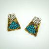 Turquoise White Stud Earring-01 Turquoise White Stud Earring