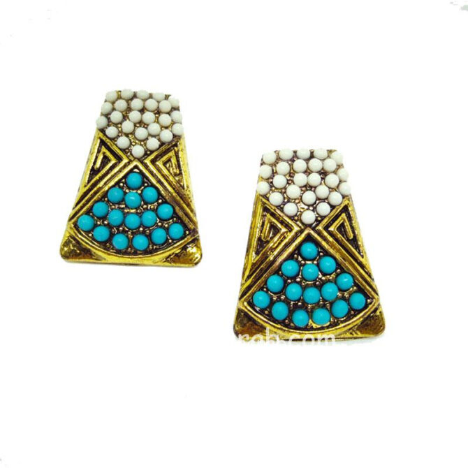 Turquoise White Stud Earring Turquoise White Stud Earring
