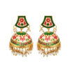 White Meenakari Traditional Earring for Women