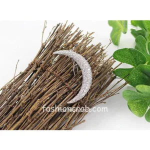 Crystal Moon Shape Hair Pin for Girls