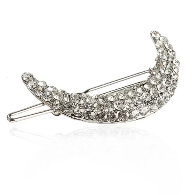 Crystal Moon Shape Hair Pin for Girls Crystal Moon Shape Hair Pin for Girls