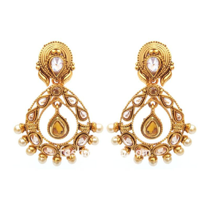 Golden Color Polki Earring