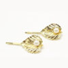 Golden Leaf with Pearl Hair Pin for Women