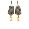 Oxidised Silver Earring with Pearl Drop Oxidised Silver Earring with Pearl Drop