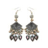 Oxidised Silver Tribal Earring for Women