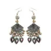 Oxidised Silver Tribal Earring for Women