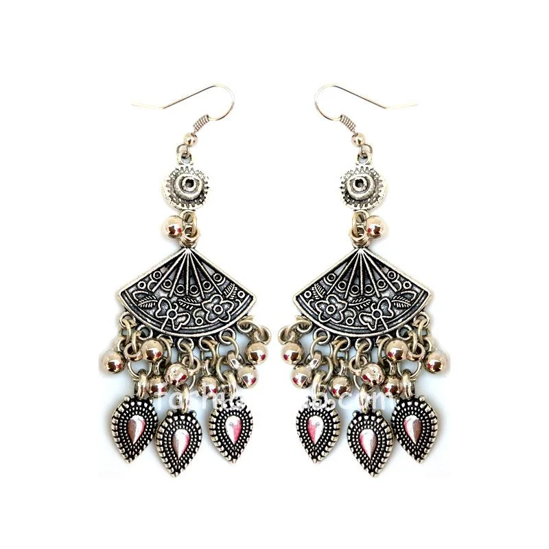 Oxidised Silver Tribal Earring for Women
