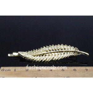 Trendy Golden Color Leaf Hair Pin