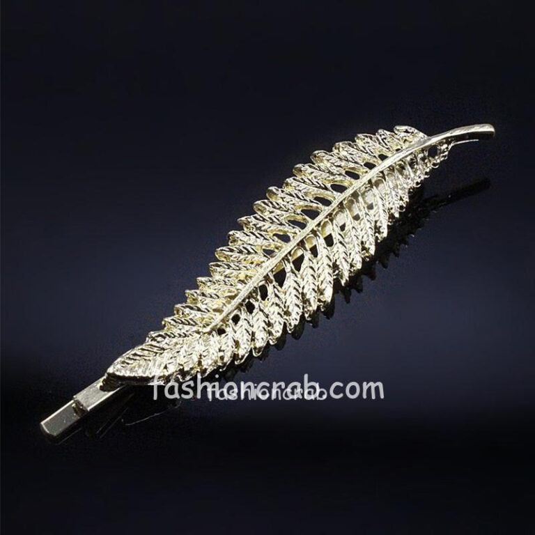 Trendy Golden Color Leaf Hair Pin
