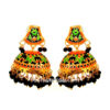 Black Orange Ethnic Meenakari Earring