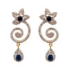Blue Partywear American Diamond Earring