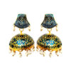 Dark Blue Meenakari Traditional Jhumki Earring