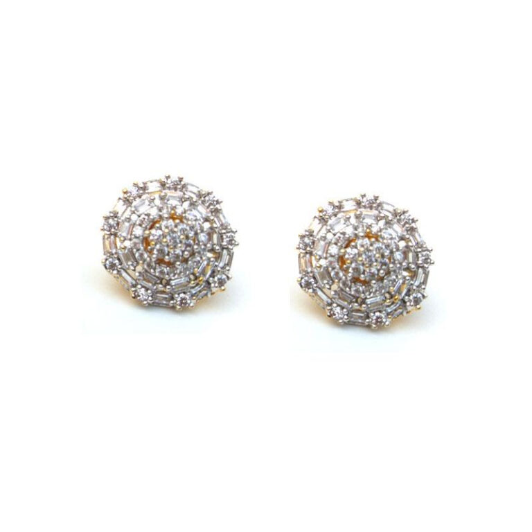Spiral Shaped American Diamond Stud Earring
