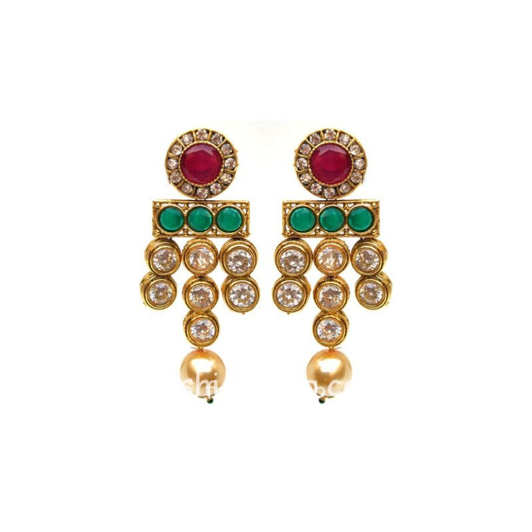 Kundan with Color Beads Necklace Set for Women