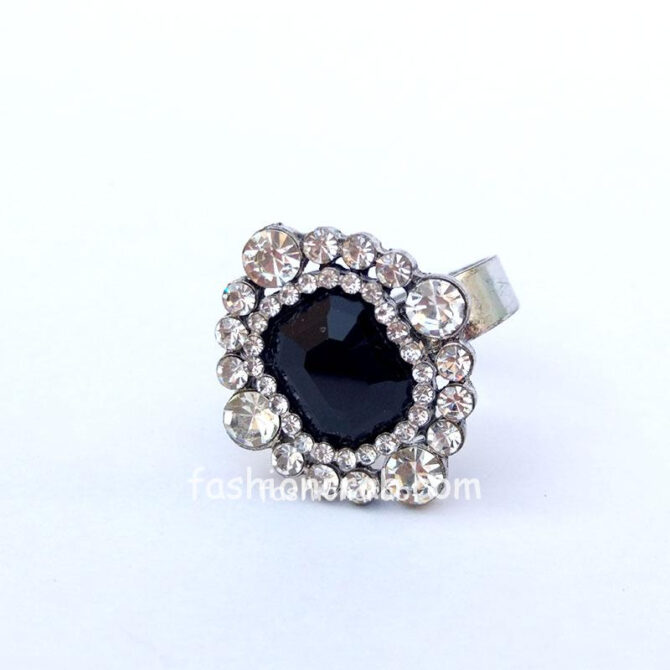 Black Crystal Ring for Women Black Crystal Ring for Women