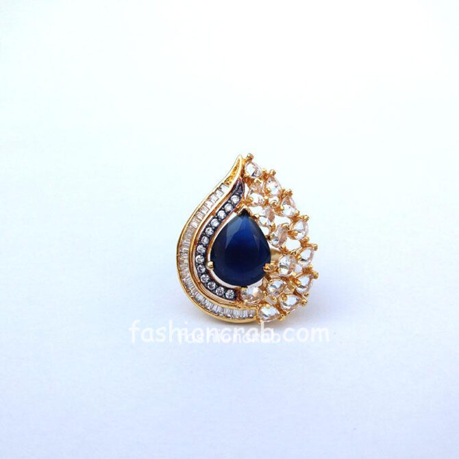 Blue Crystal Ring for Women Blue Crystal Ring for Women