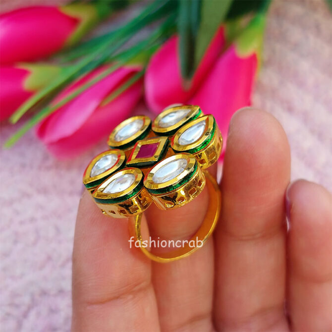 Designer Kundan Ring For Women-01 Designer Kundan Ring For Women