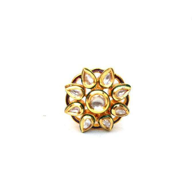 Ethnic Kundan Ring For Women Ethnic Kundan Ring For Women