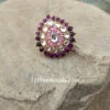 Multicolor Pink Crystal Ring for Ladies-01 Multicolor Pink Crystal Ring for Ladies