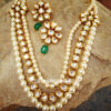 Pearl kundan Necklace Set-01 Pearl kundan Necklace Set