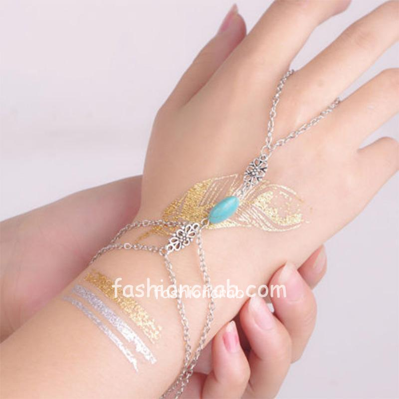 Chicque Boho Hand Chain Crystal Finger Ring Hand Bracelet Rhinestone  Wedding Hand Jewelry for Women and Girls (Gold) : Amazon.in: Jewellery