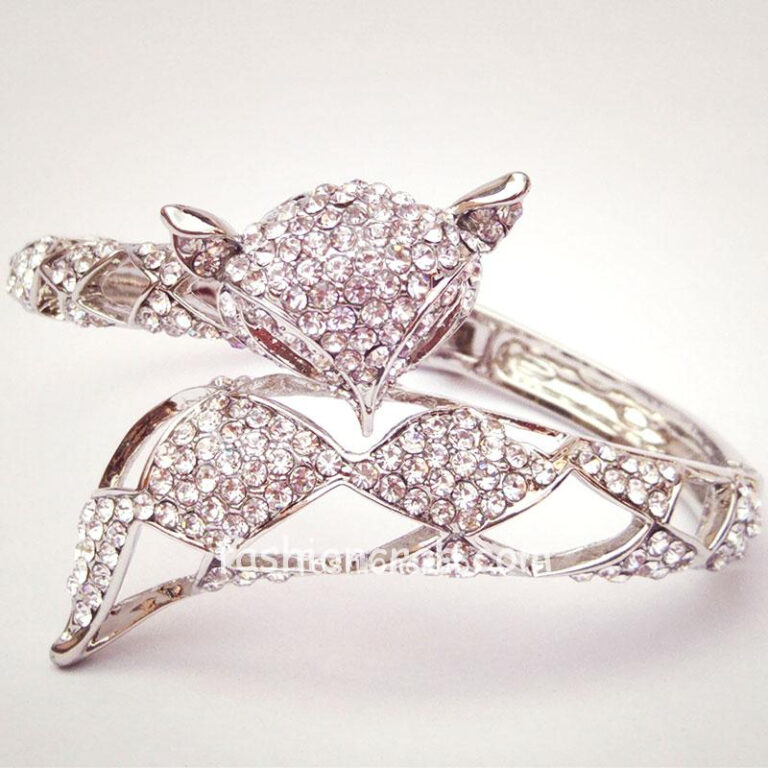 Designer Silver Color Crystal Bracelet for Love