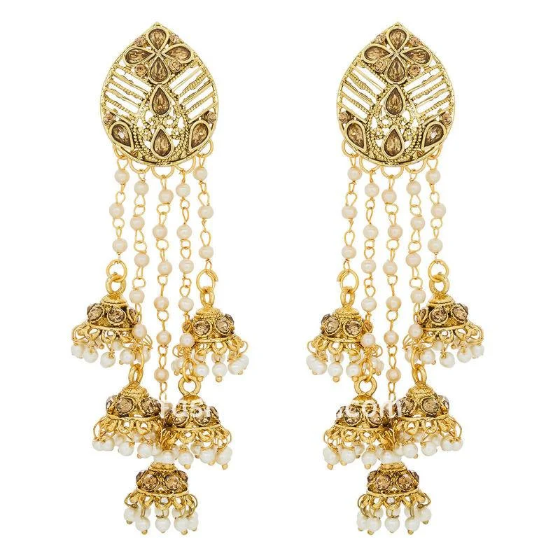 FashionCrab Alloy Gold Earrings for girls