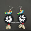 Handmade Black Peacock Mirror Earring