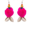 Handmade Pink PomPom Earring