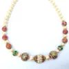 Multicolor Polki and Meenakari Mala Multicolor Polki and Meenakari Mala