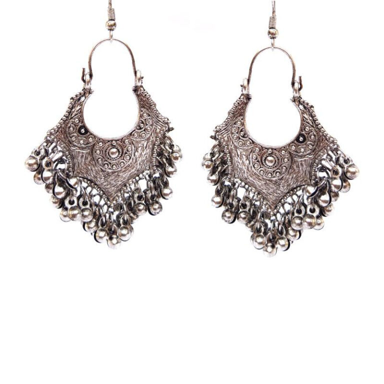 Traditional German Silver Drop Earring