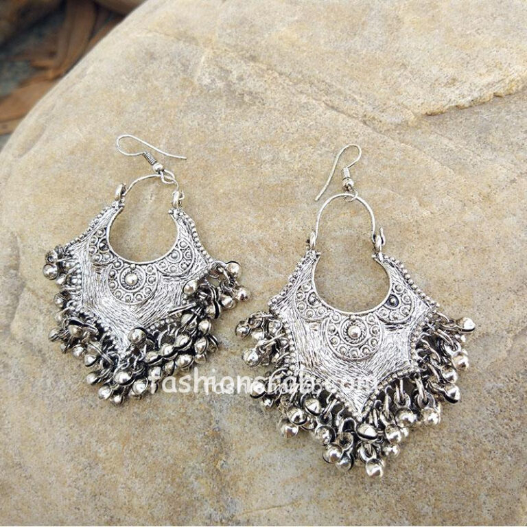 Traditional German Silver Drop Earring