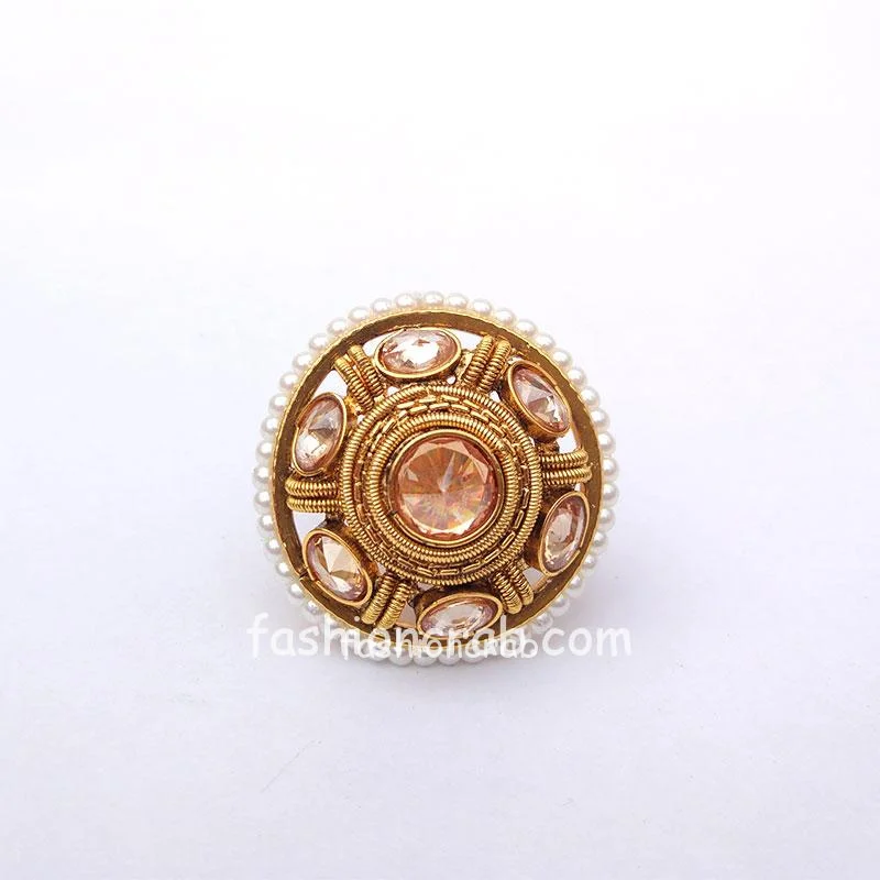 Traditional Polki Wedding Ring for Love