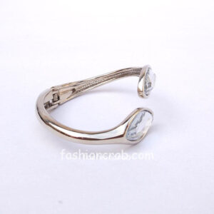 White Crystal Silver Color Bracelet for Women