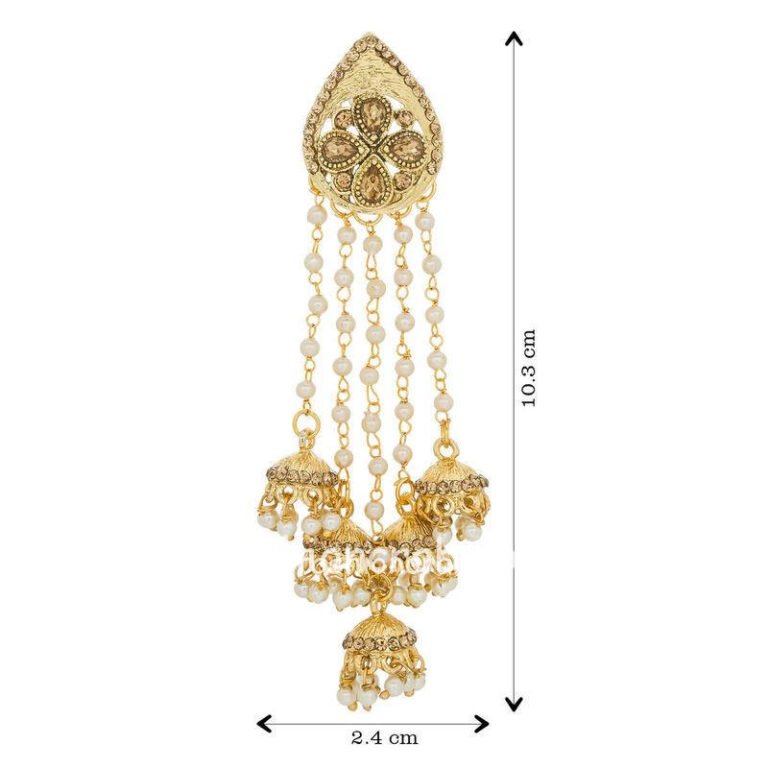Long Golden Color Drop Earring