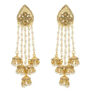 Long Golden Color Drop Earring