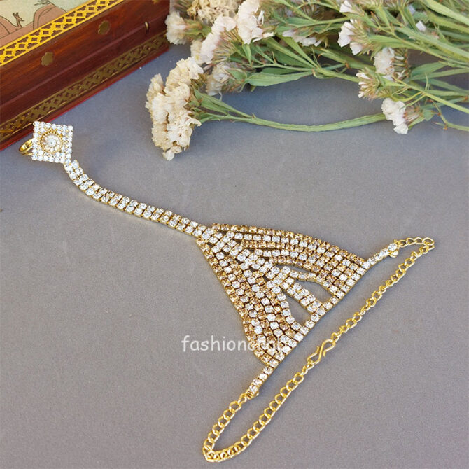 Champagne Color Bracelet with Ring Champagne Color Bracelet with Ring