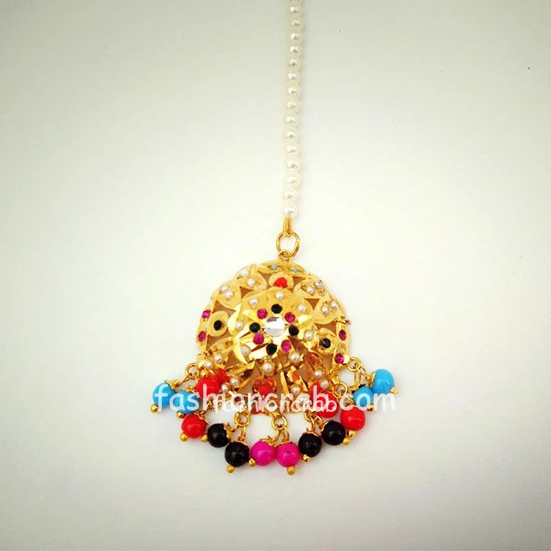 Jadau Earring with Maangtika