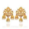 Golden Earrings with Jhumka Pearl